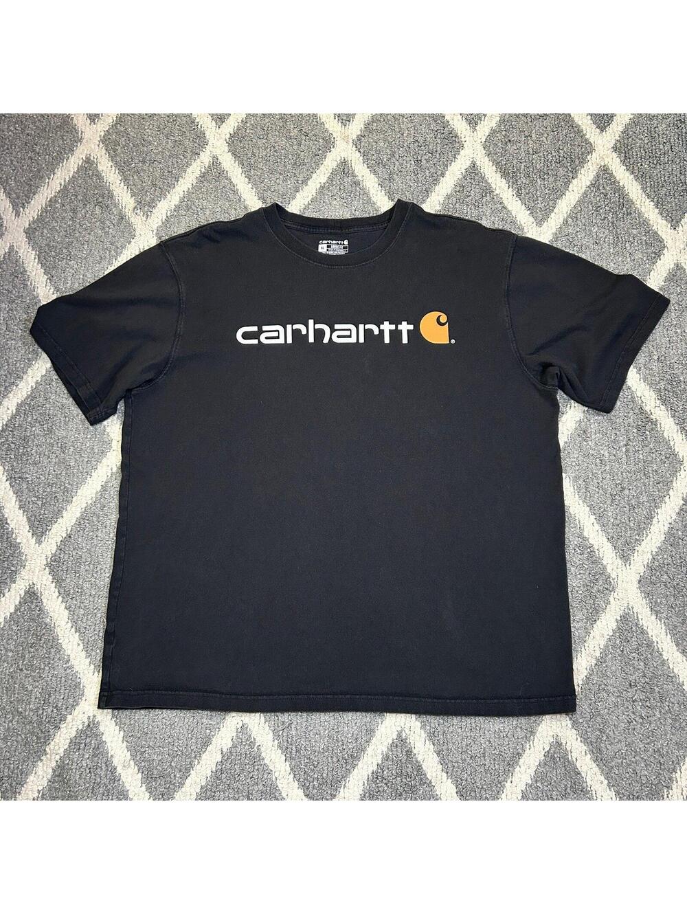 Carhartt Short Sleeve Box Logo Graphic Original Fit Shirt Mens XLarge Black